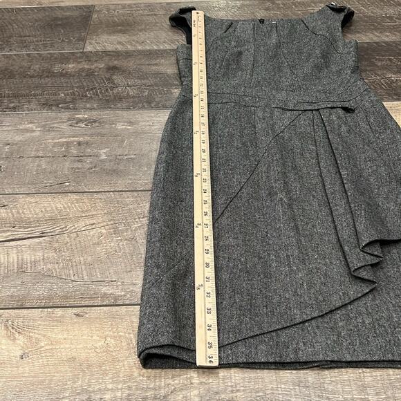 Karen Millen Boat Neck Sleeveless Mini Dress Pepper Grey Size 10 - Picture 12 of 12